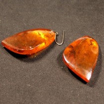 Vintage baltic amber earrings Drops